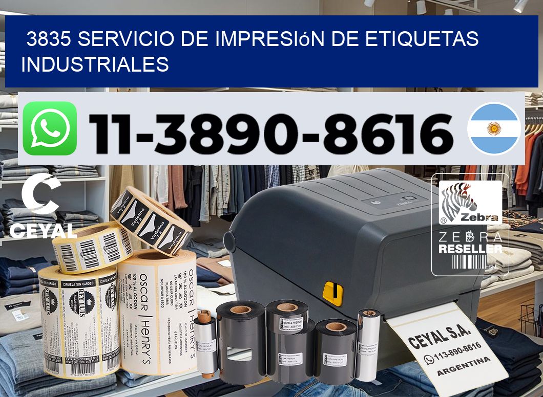 3835 Servicio de impresión de etiquetas industriales