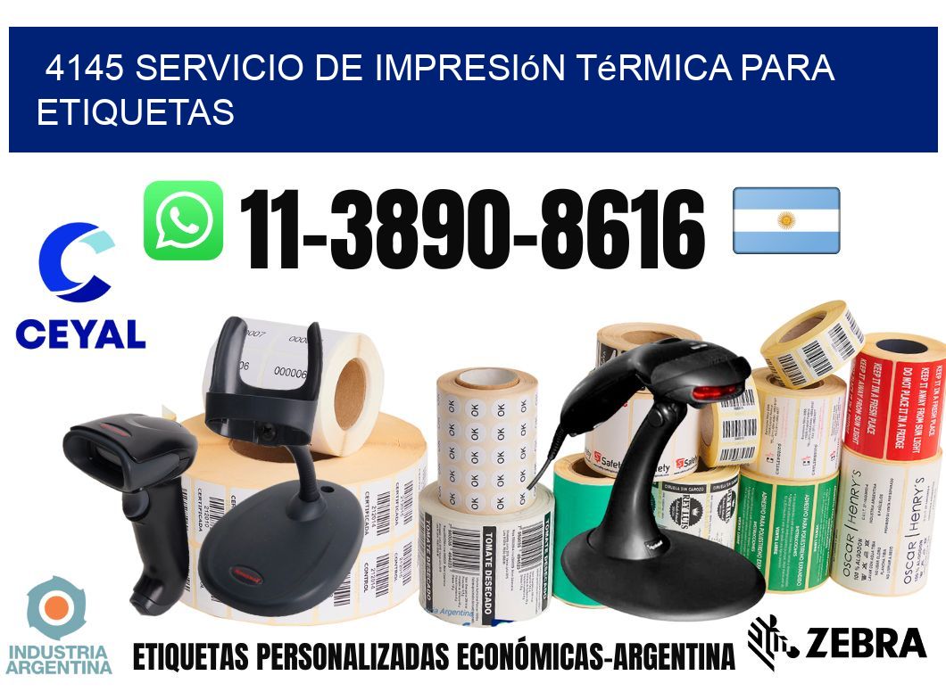 4145 Servicio de impresión térmica para etiquetas