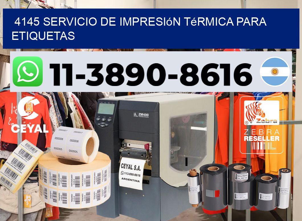 4145 Servicio de impresión térmica para etiquetas