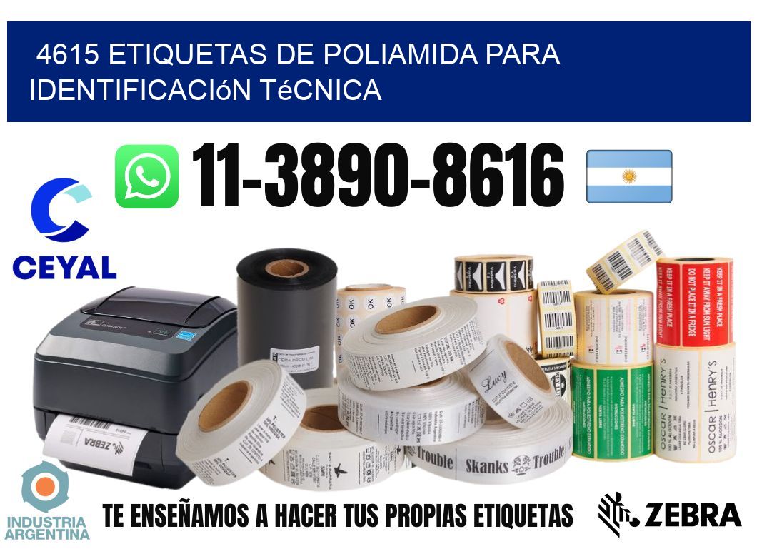 4615 Etiquetas de poliamida para identificación técnica