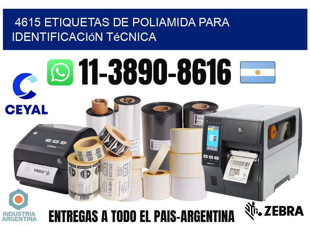 4615 Etiquetas de poliamida para identificación técnica
