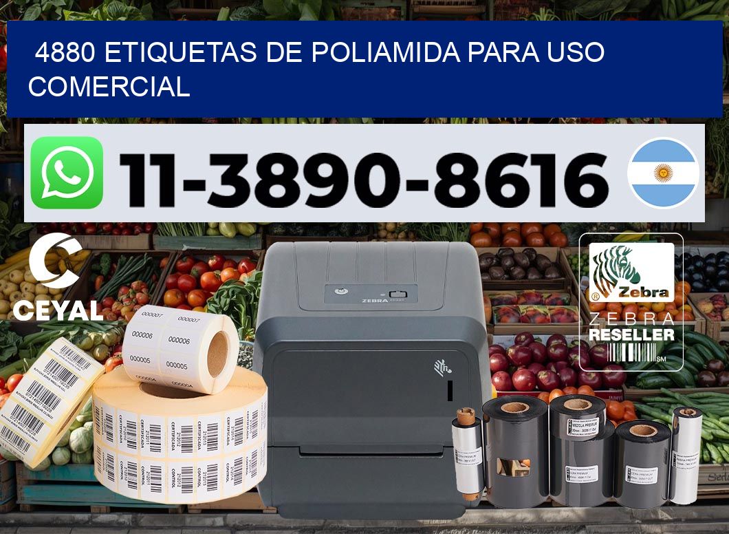 4880 Etiquetas de poliamida para uso comercial