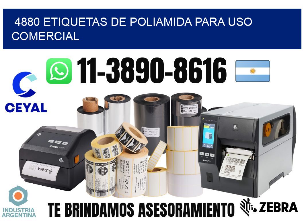4880 Etiquetas de poliamida para uso comercial