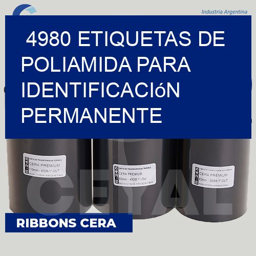 4980 Etiquetas de poliamida para identificación permanente