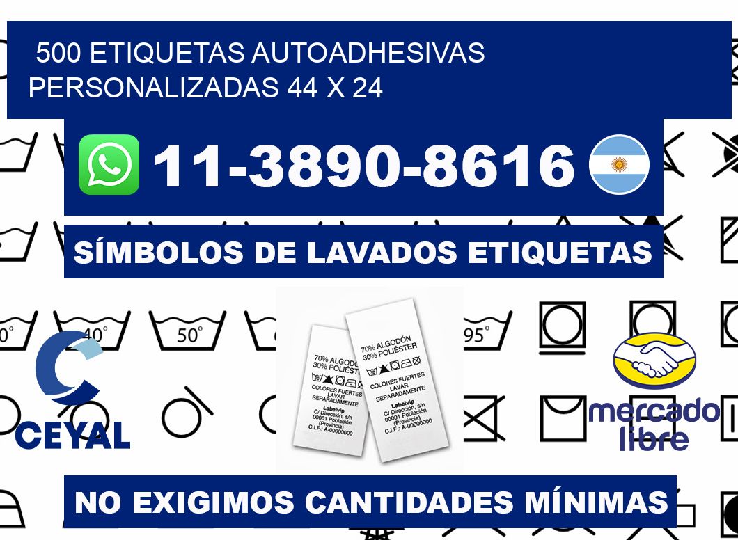500 Etiquetas autoadhesivas personalizadas 44 x 24