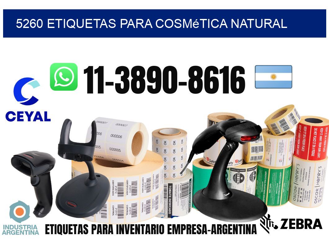 5260 Etiquetas para cosmética natural