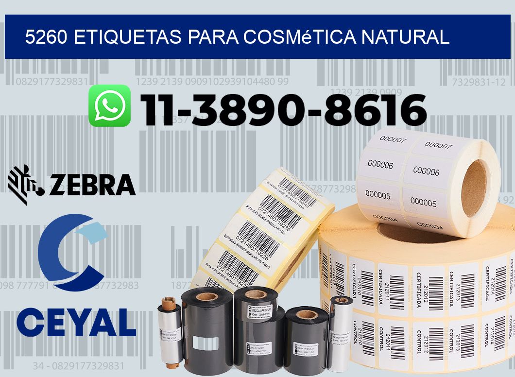 5260 Etiquetas para cosmética natural