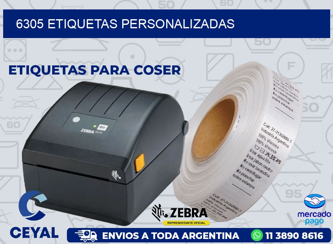 6305 etiquetas personalizadas