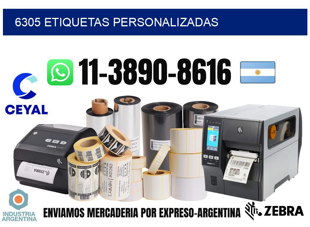 6305 etiquetas personalizadas