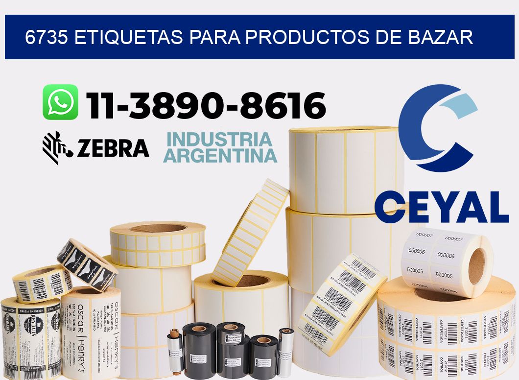 6735 Etiquetas para productos de bazar