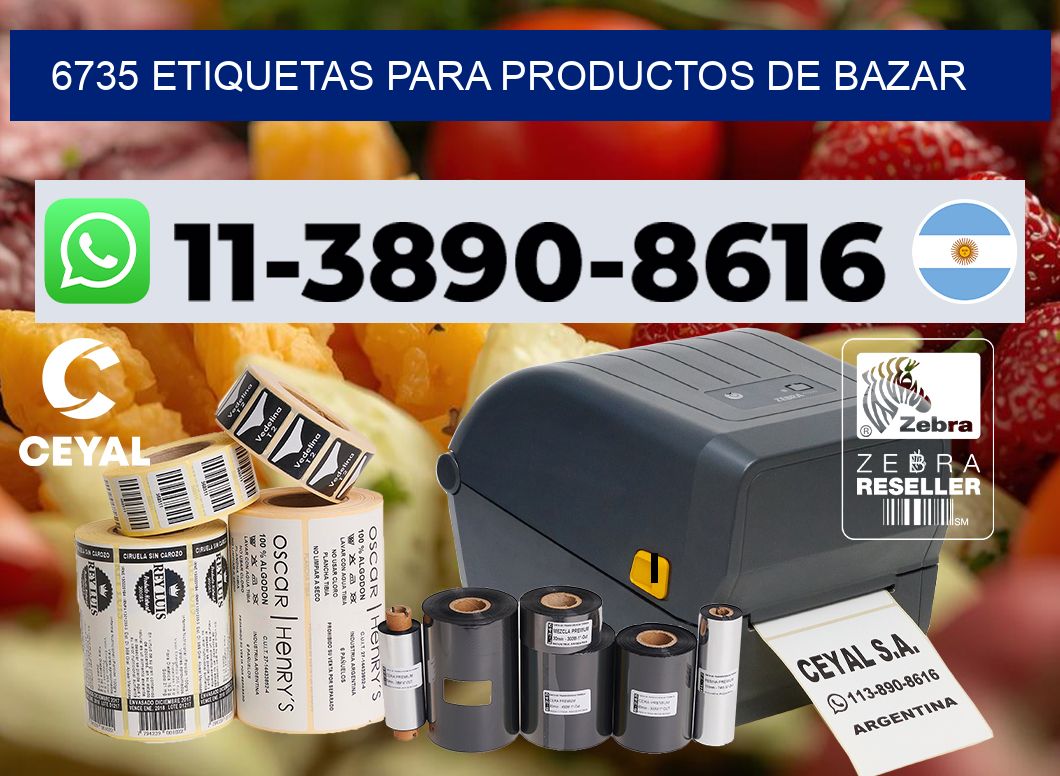 6735 Etiquetas para productos de bazar