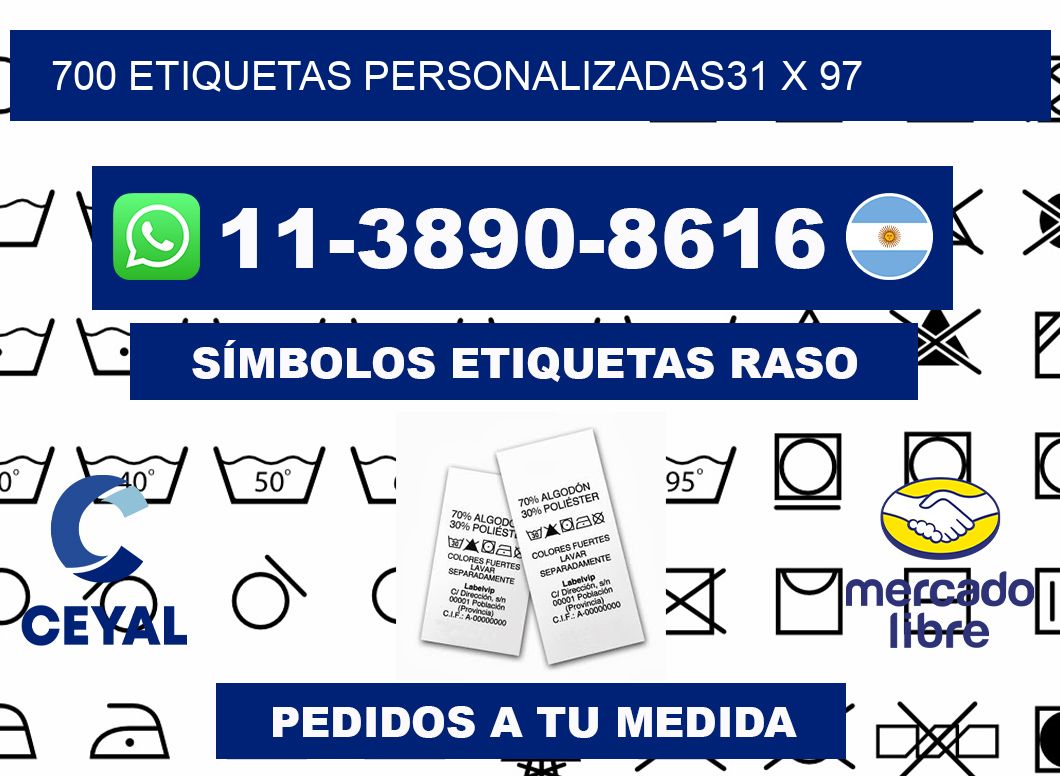 700 ETIQUETAS PERSONALIZADAS31 x 97