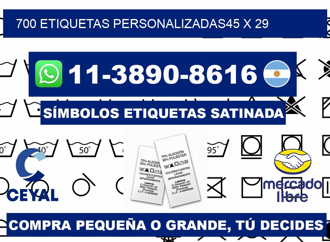 700 ETIQUETAS PERSONALIZADAS45 x 29