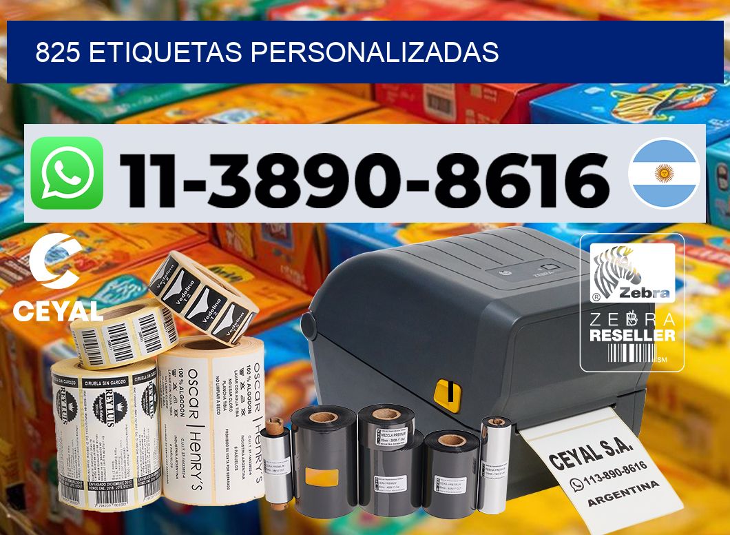 825 etiquetas personalizadas