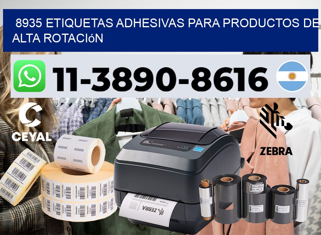 8935 Etiquetas adhesivas para productos de alta rotación