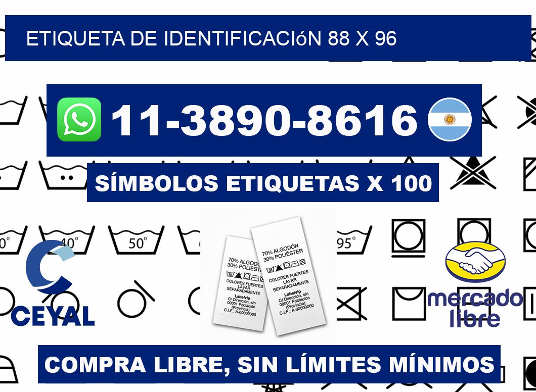 Etiqueta de identificación 88 x 96