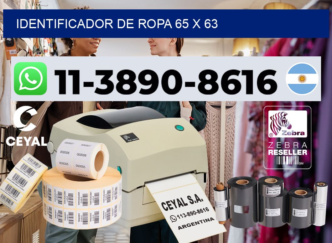 Identificador de ropa 65 x 63