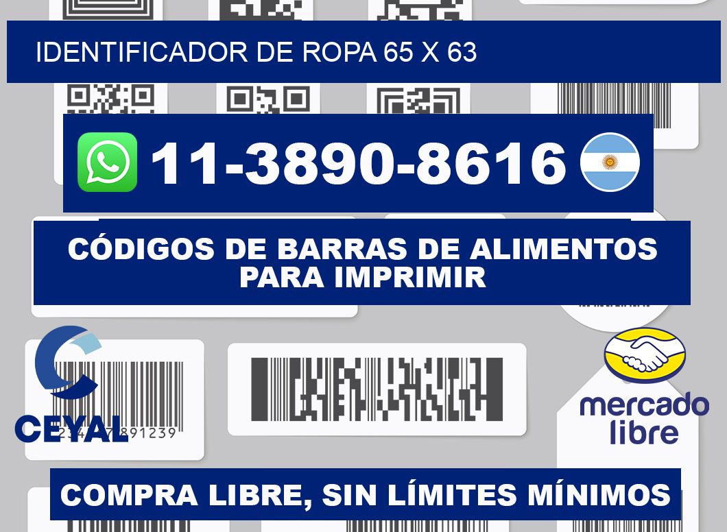Identificador de ropa 65 x 63