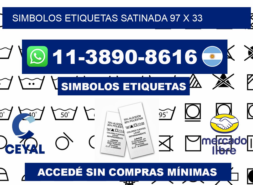 SIMBOLOS ETIQUETAS SATINADA 97 x 33
