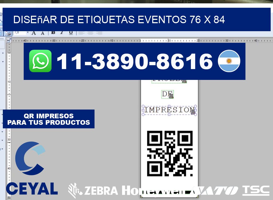 diseñar de etiquetas eventos 76 x 84