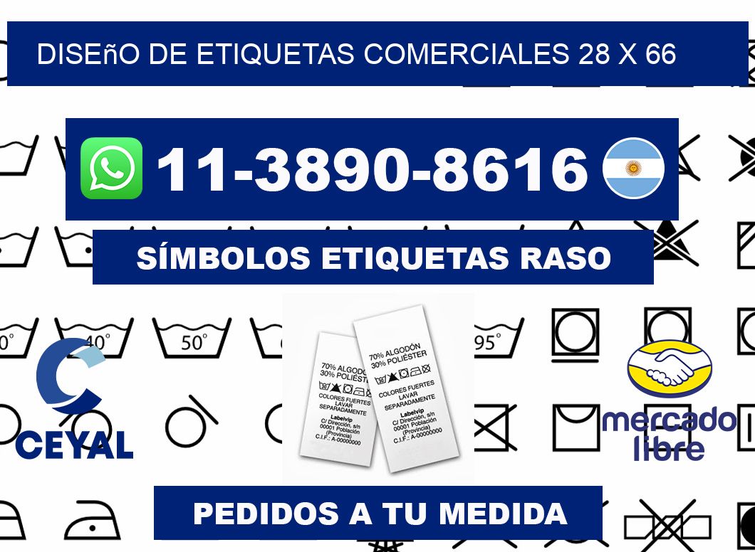 diseño de etiquetas comerciales 28 x 66