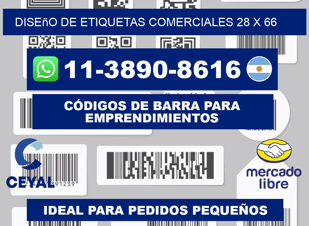 diseño de etiquetas comerciales 28 x 66