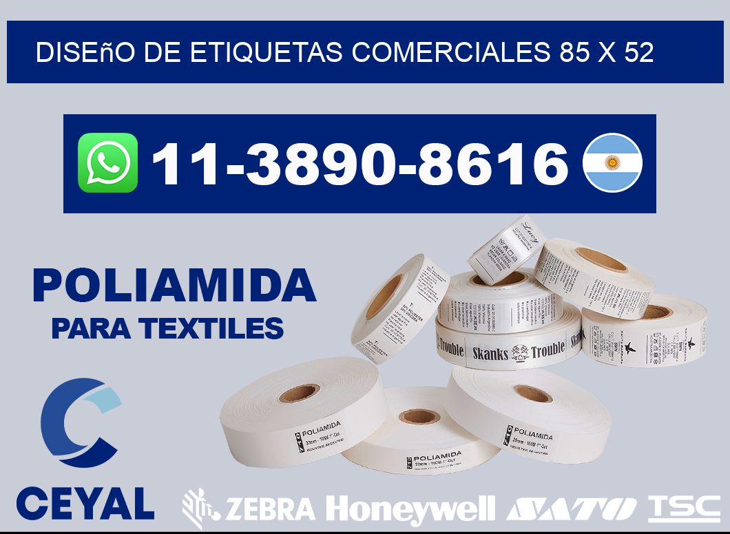 diseño de etiquetas comerciales 85 x 52