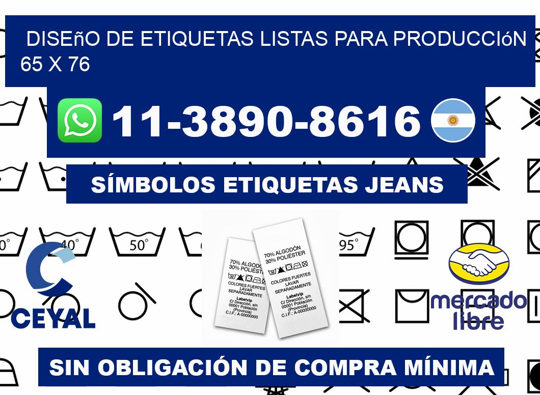 diseño de etiquetas listas para producción 65 x 76