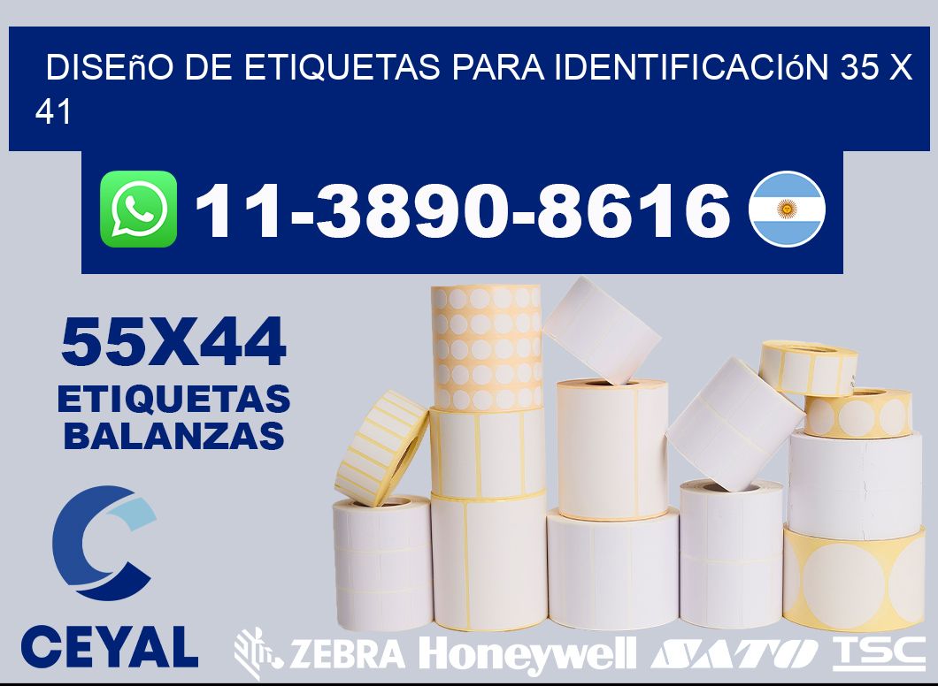 diseño de etiquetas para identificación 35 x 41