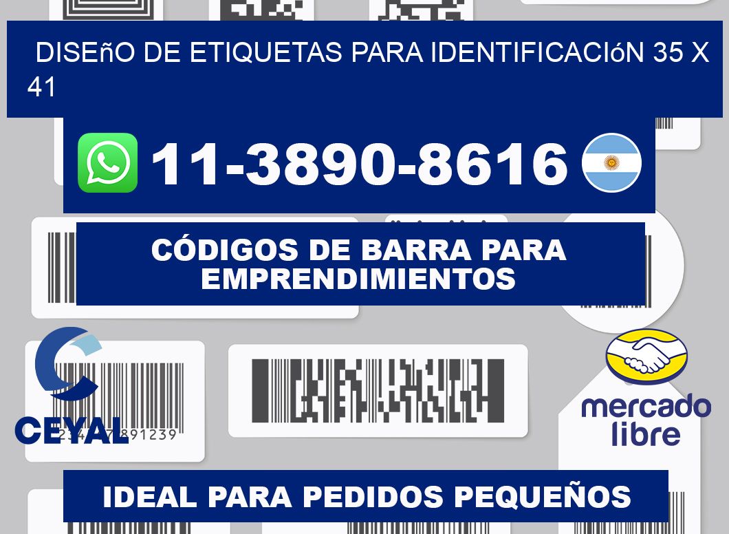 diseño de etiquetas para identificación 35 x 41