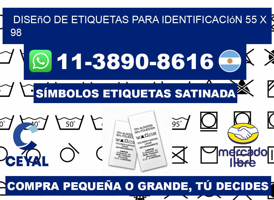 diseño de etiquetas para identificación 55 x 98