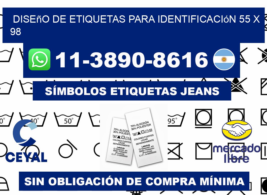 diseño de etiquetas para identificación 55 x 98