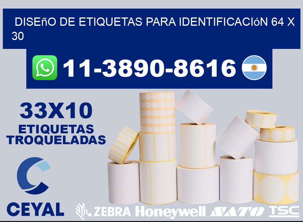 diseño de etiquetas para identificación 64 x 30