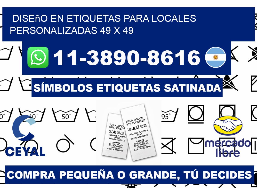 diseño en etiquetas para locales personalizadas 49 x 49