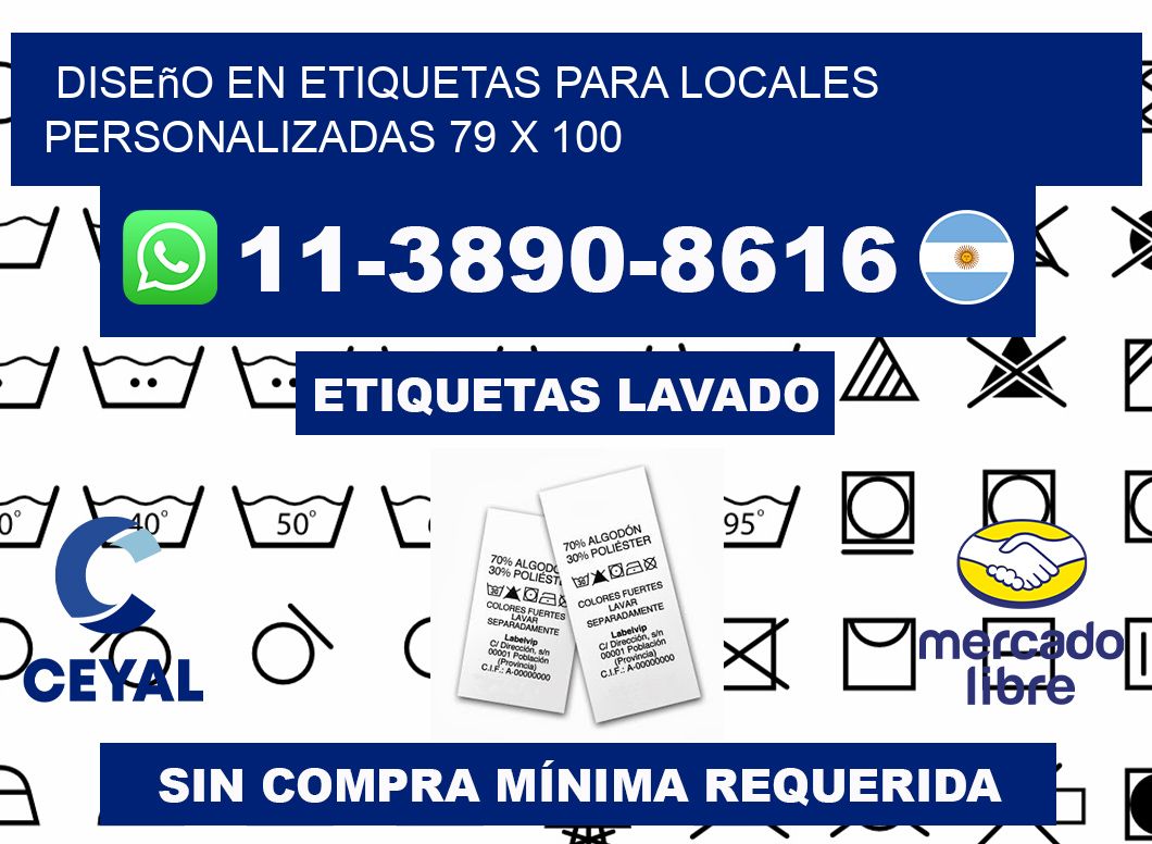 diseño en etiquetas para locales personalizadas 79 x 100