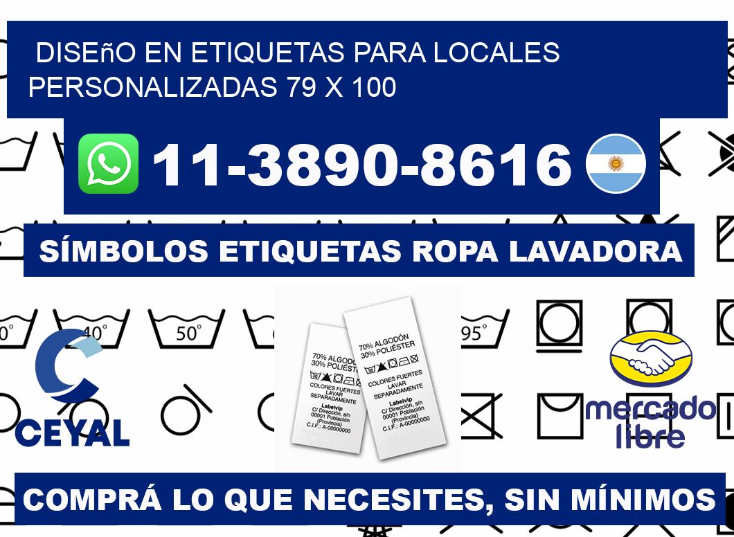 diseño en etiquetas para locales personalizadas 79 x 100