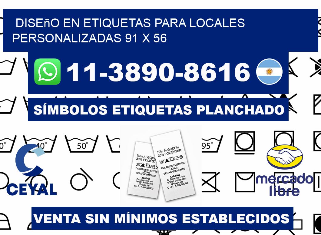 diseño en etiquetas para locales personalizadas 91 x 56
