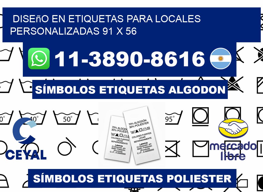 diseño en etiquetas para locales personalizadas 91 x 56
