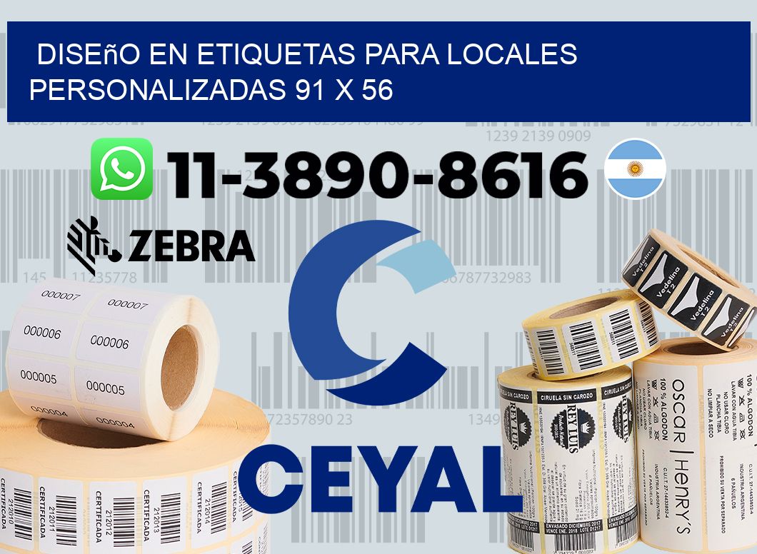 diseño en etiquetas para locales personalizadas 91 x 56