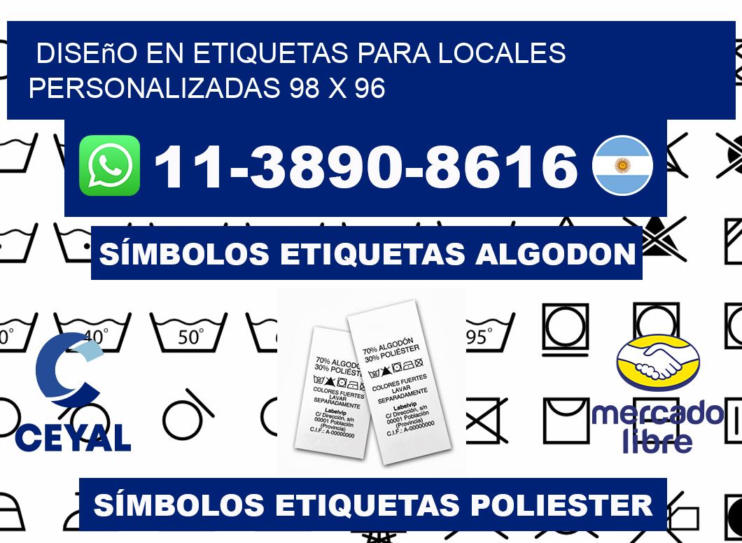diseño en etiquetas para locales personalizadas 98 x 96
