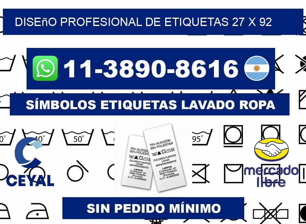 diseño profesional de etiquetas 27 x 92