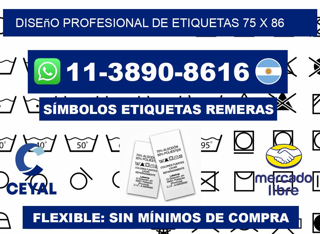 diseño profesional de etiquetas 75 x 86