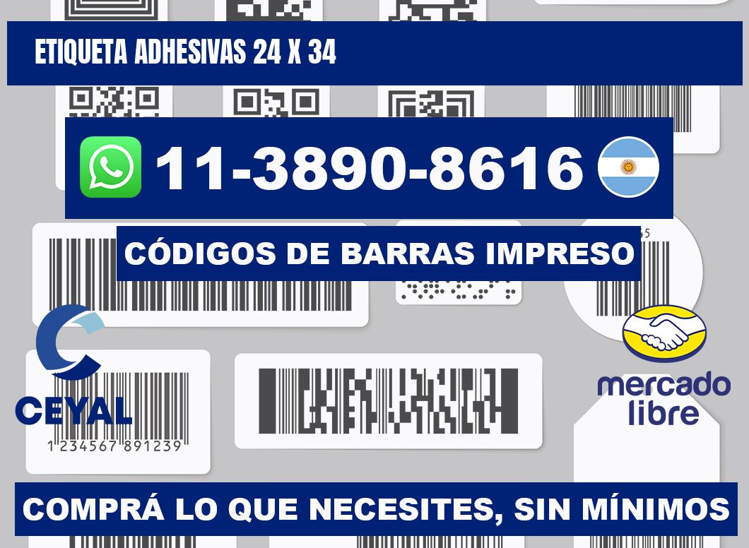 etiqueta adhesivas 24 x 34