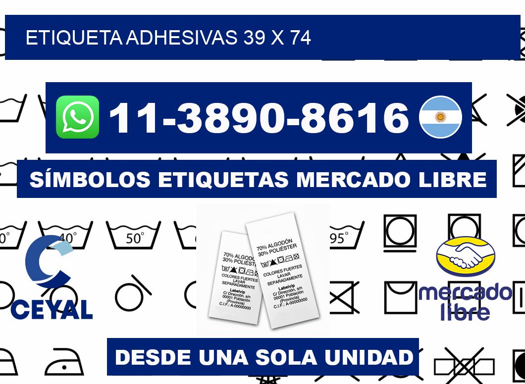 etiqueta adhesivas 39 x 74