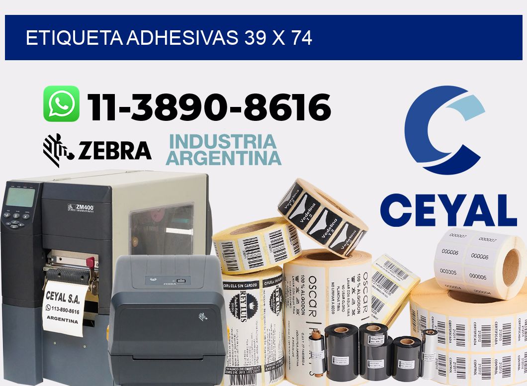etiqueta adhesivas 39 x 74