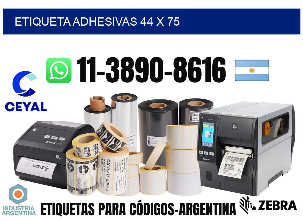 etiqueta adhesivas 44 x 75