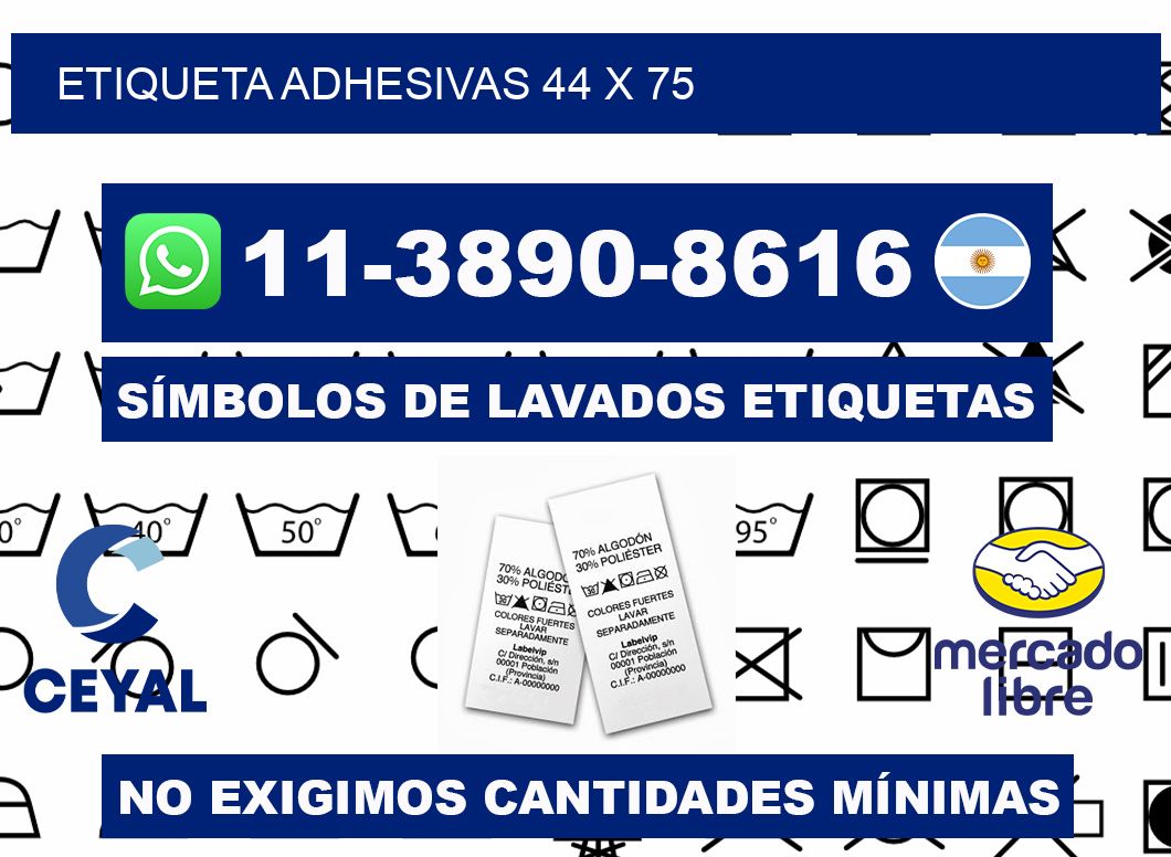 etiqueta adhesivas 44 x 75
