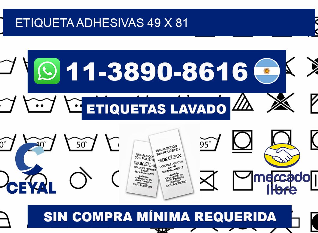etiqueta adhesivas 49 x 81