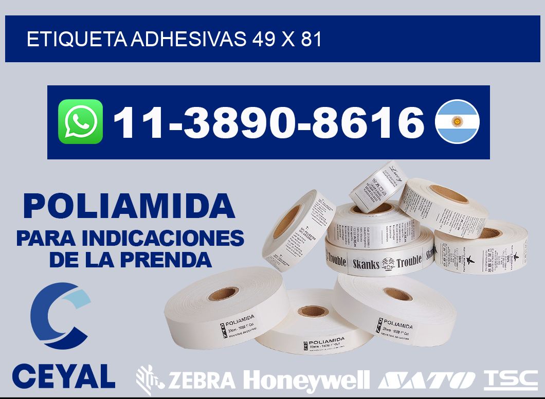 etiqueta adhesivas 49 x 81