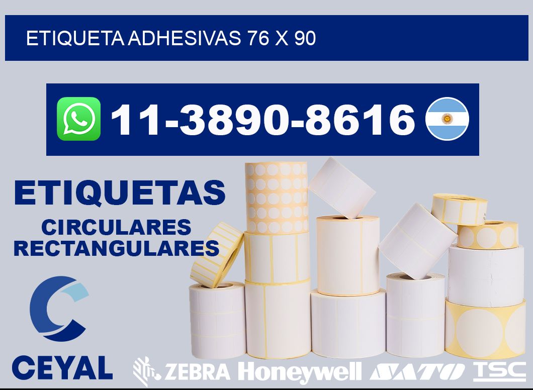 etiqueta adhesivas 76 x 90